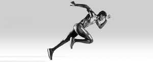 Sprinter african muscular man