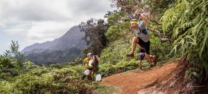 nate Burgoyne excited during race