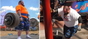 strongman lifting weight