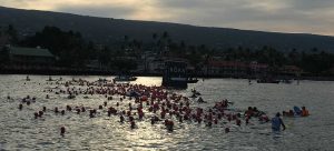 overhead photo of athletes at Ironman