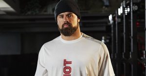 James Develin with black hat on