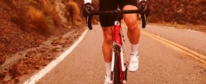 close up of legs while cycling