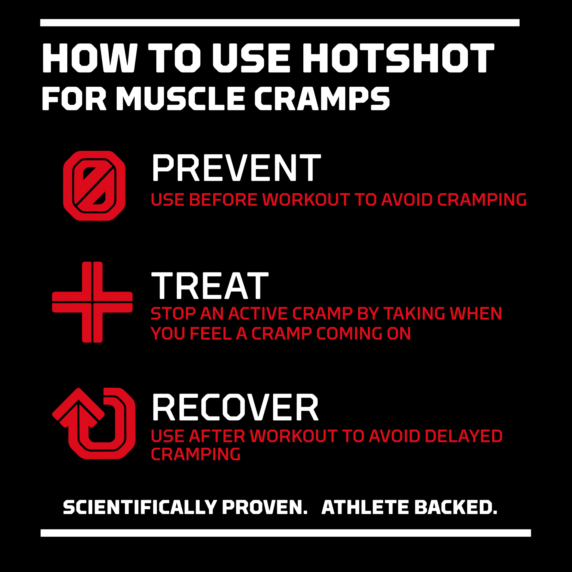 HOTSHOT For Muscle Cramps , 12 Pack