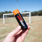 HOTSHOT for Athletic Muscle Soreness Shot on Soccer Field view larger
